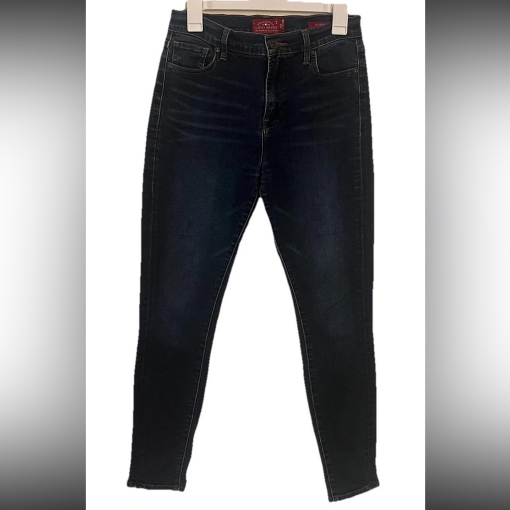 Lucky Brand Jeans Womens 6/28 OLIVE High Rise Stretch 29” Inseam “LUCKY YOU”